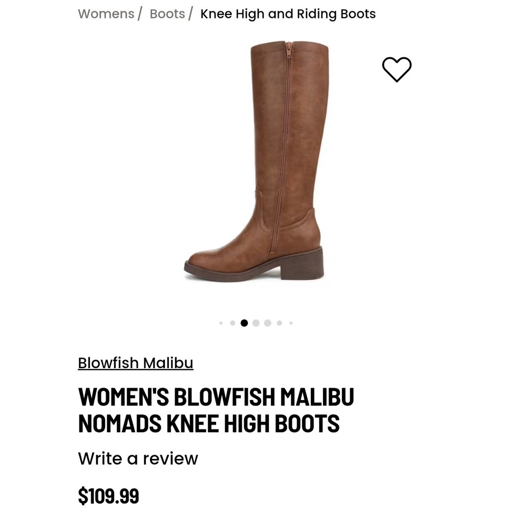 Blowfish Malibu Nomads Womens Knee High BootsBrownVegan Leather Size 7.5M 914213